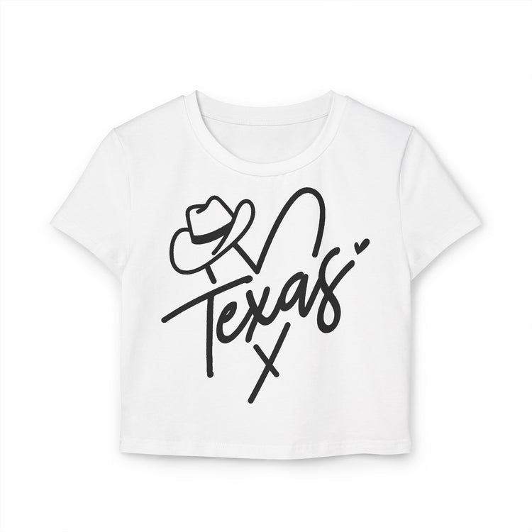 Texas Love Graphic Baby Tee, Cute Summer Rodeo Top