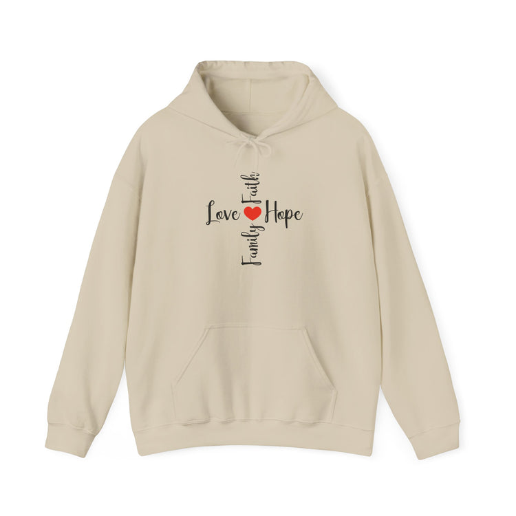 Love Faith Hope Hooded Sweatshirt