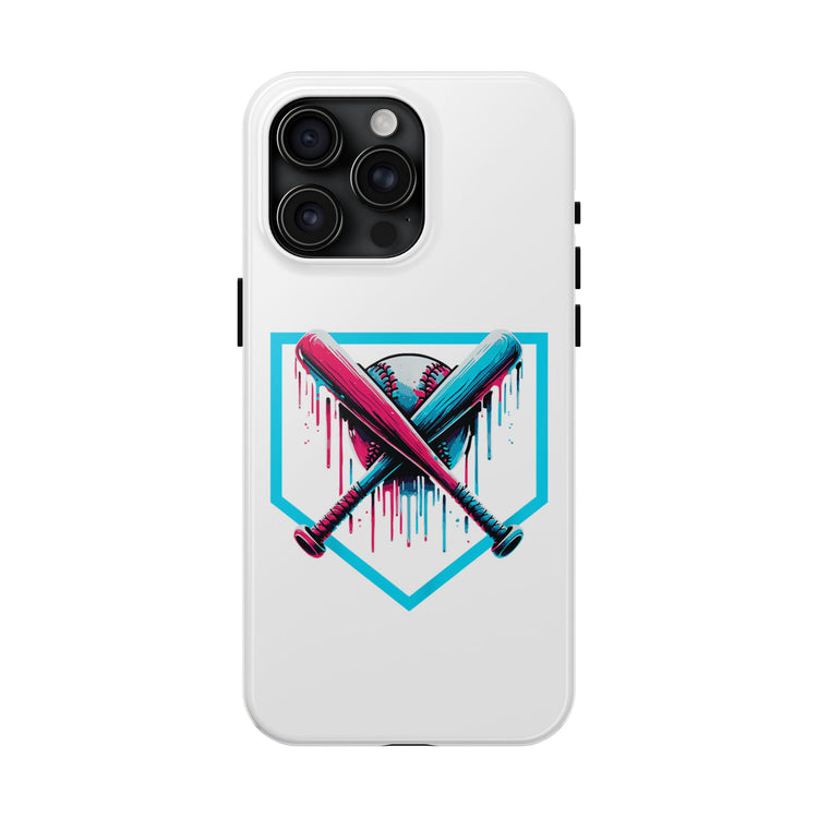 Baseball Drip Crossover Tough Phone Cases - Sports Phone Accessories