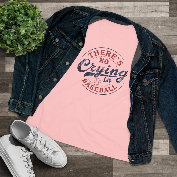 Baseball Tee - There's No Crying in Baseball - Women's Fun Sports T-Shirt