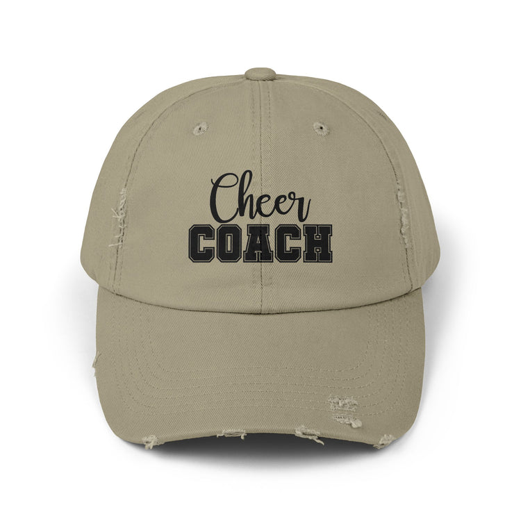 Cheer Coach Distressed Cap