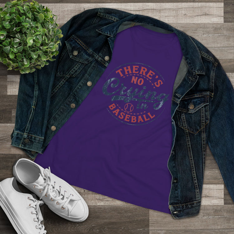 Baseball Tee - There's No Crying in Baseball - Women's Fun Sports T-Shirt