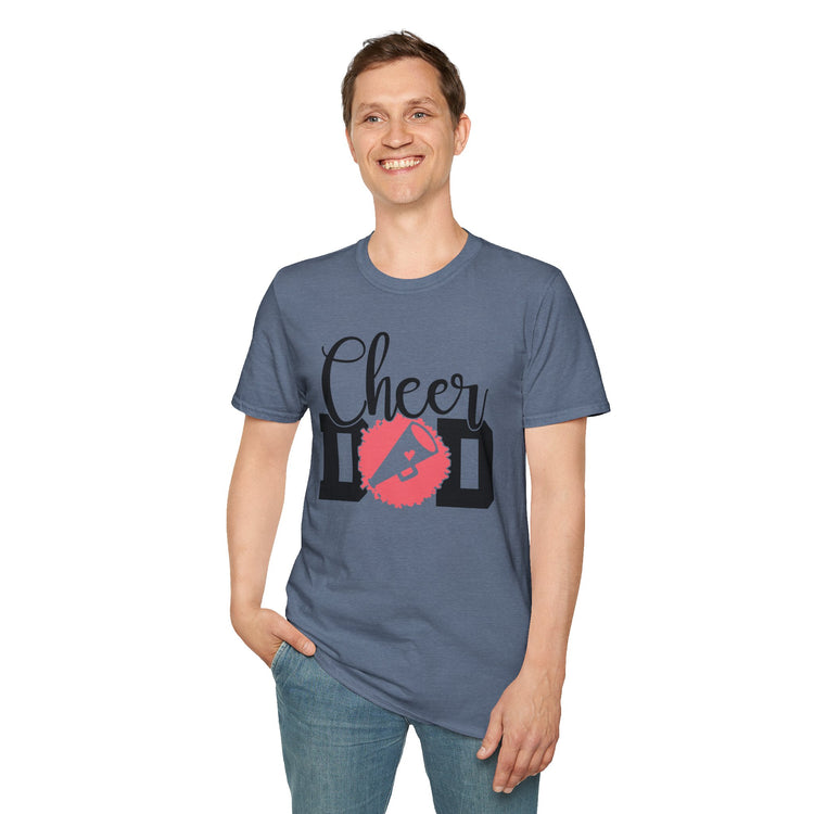 Cheer Dad Unisex Softstyle T-Shirt - Perfect Gift for Father's Day, Birthdays & Sports Events