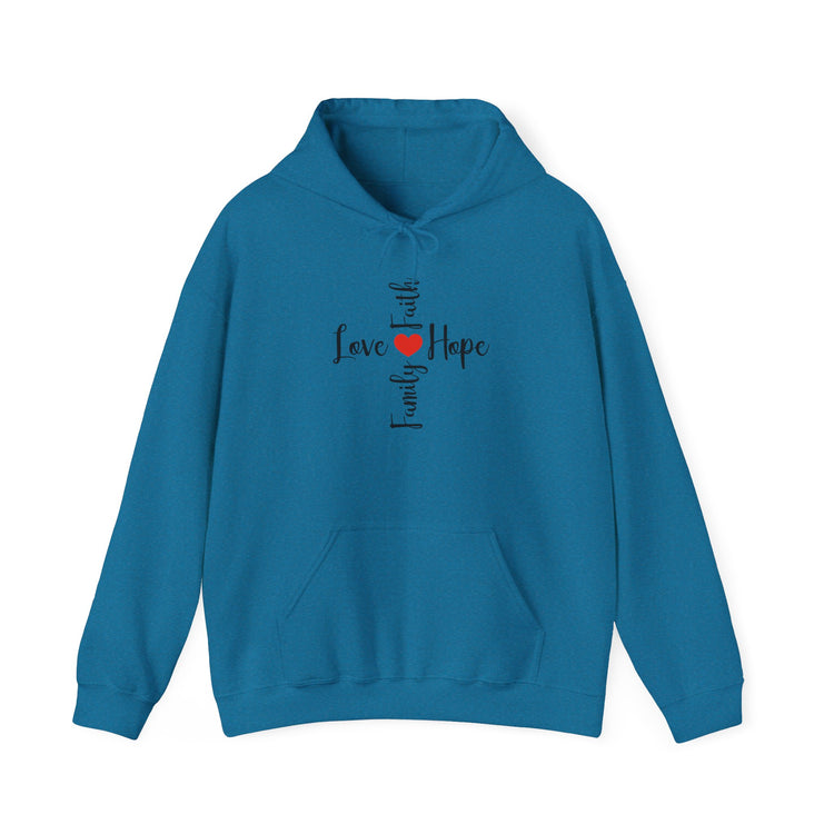 Love Faith Hope Hooded Sweatshirt