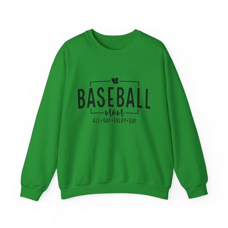 Mom Baseball Crewneck Sweatshirt - 'Baseball Now' Everyday Comfort