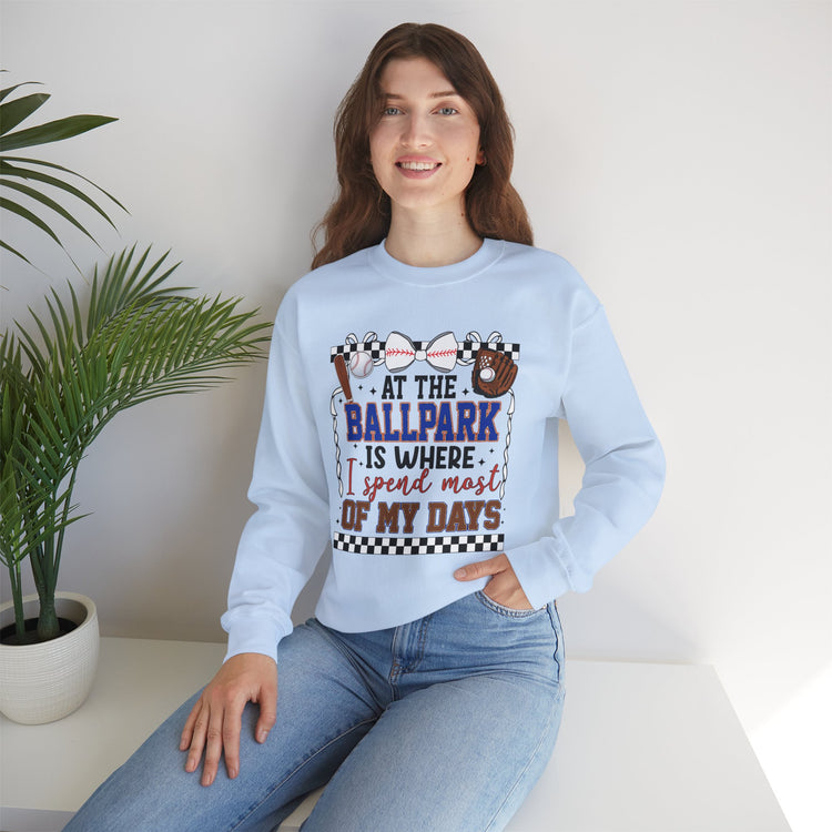 Ballpark Vibes Sweatshirt, Sports Lover Gift, Casual Game Day Apparel, Comfortable Crewneck Jumper, Baseball Fan Wear