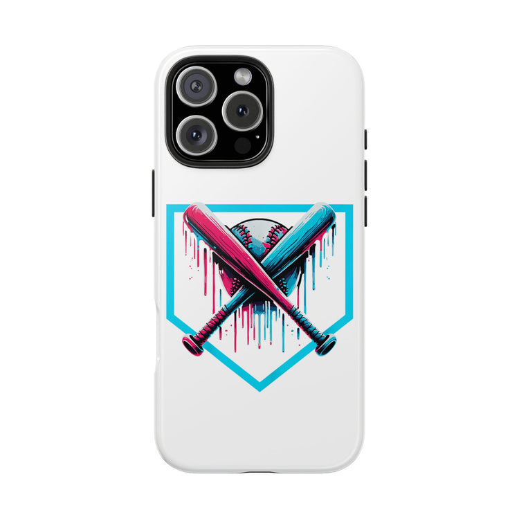 Baseball Drip Crossover Tough Phone Cases - Sports Phone Accessories