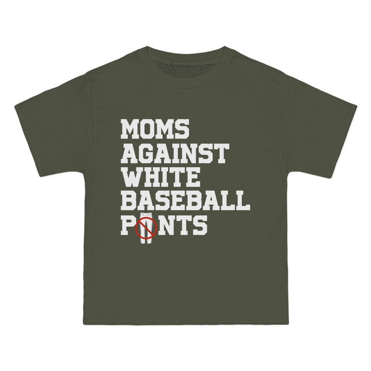 Funny Mom Baseball Tee - Moms Against White Baseball Pants