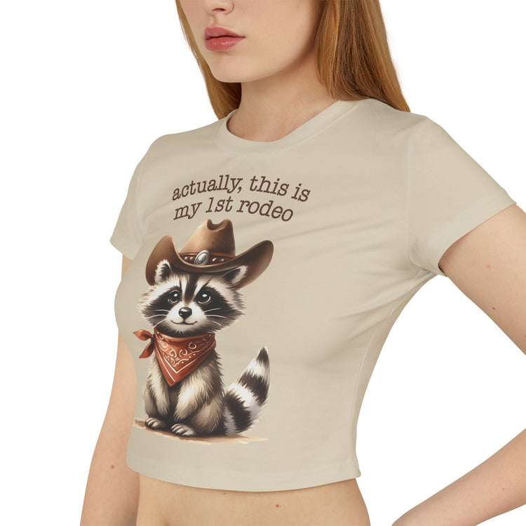 Cute Raccoon Baby Tee - "Actually, This is My 1st Rodeo"