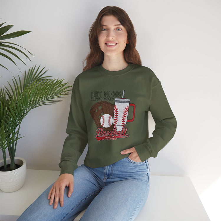 Baseball-Themed Hot Mess Sweatshirt