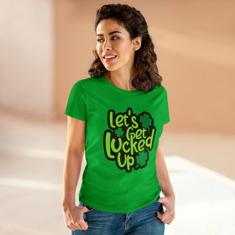 St Patrick's Day Lucky Tee, Women's T-Shirt, Fun Irish Shirt for Her, Shamrock Graphic Top