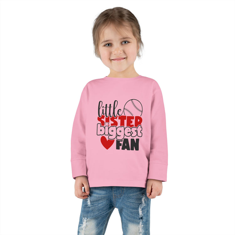 Toddler Baseball Sister Long Sleeve Tee