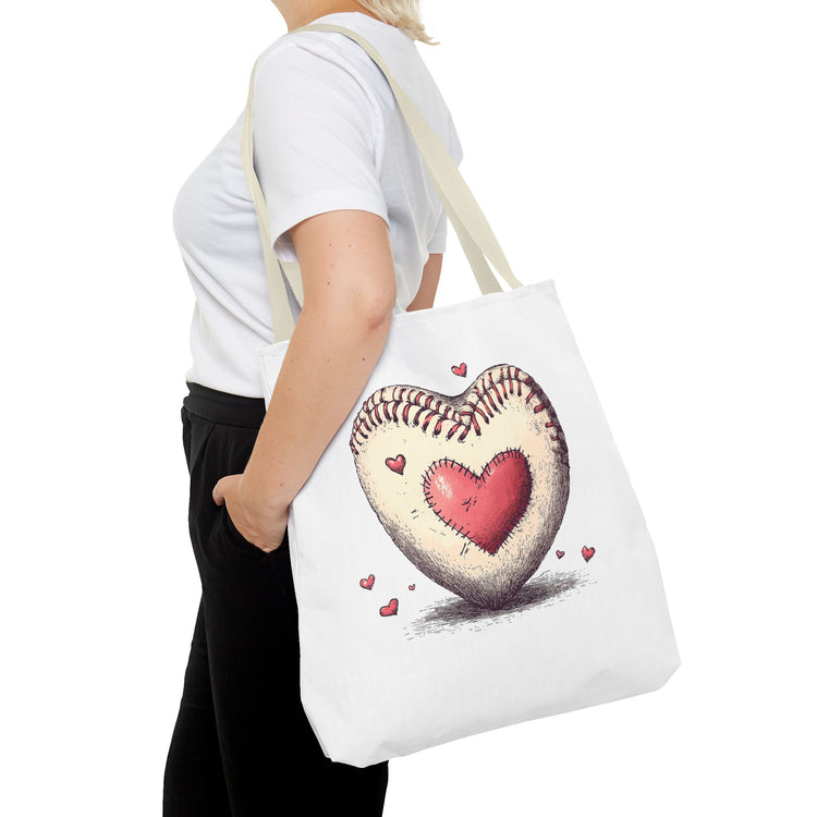 Heartfelt Baseball Tote Bag, Perfect for Sports Lovers, Baseball Mom Bag, Sports Fan