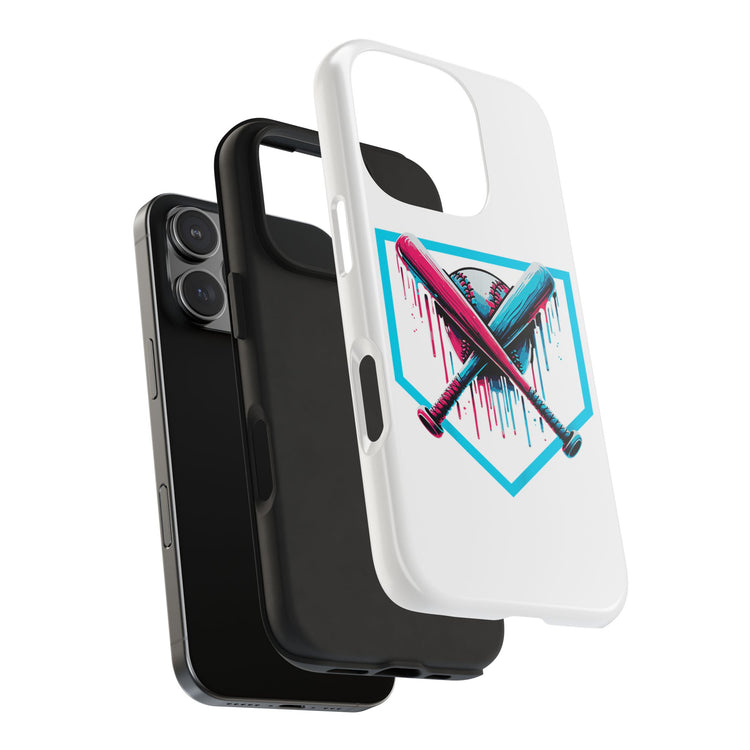 Baseball Drip Crossover Tough Phone Cases - Sports Phone Accessories