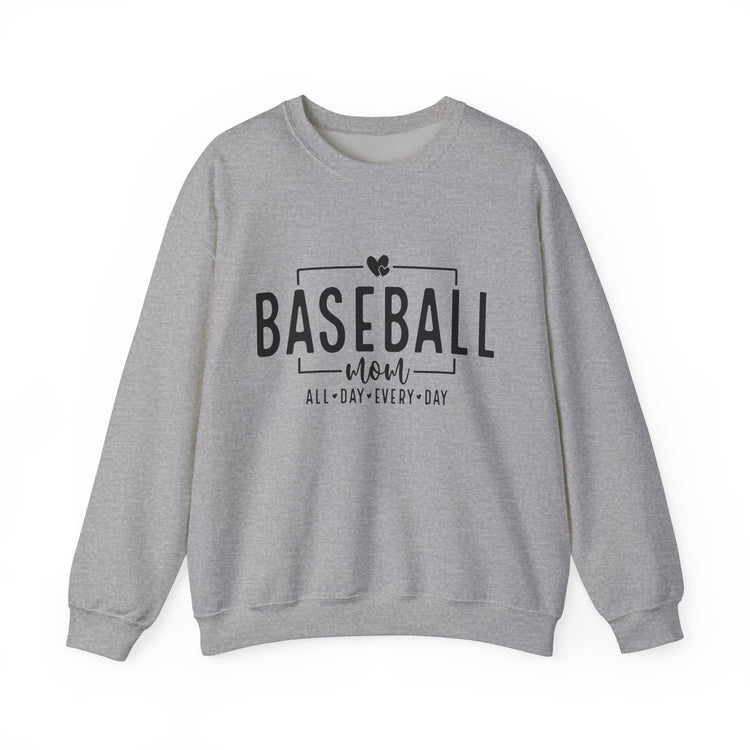 Mom Baseball Crewneck Sweatshirt - 'Baseball Now' Everyday Comfort