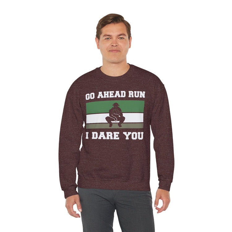 Baseball Catcher Go Ahead Run Daring Crewneck Sweatshirt - Sports Fan Gift