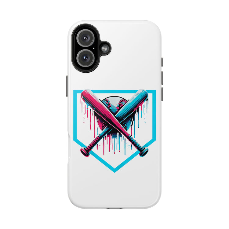 Baseball Drip Crossover Tough Phone Cases - Sports Phone Accessories