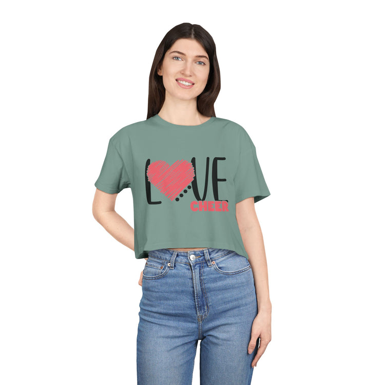 Heart Cheer Crop Tee