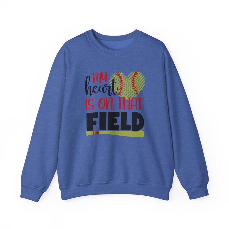 Softball Sweatshirt - My Heart Is On That Field Crewneck