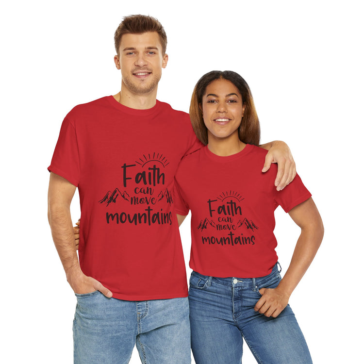 Faith Can Move Mountains Unisex Heavy Cotton Tee