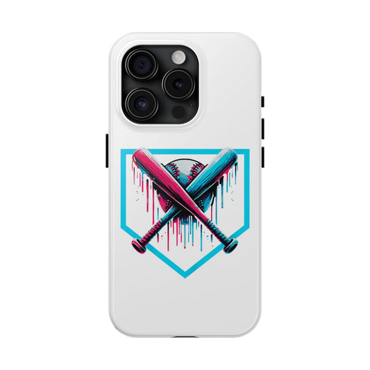 Baseball Drip Crossover Tough Phone Cases - Sports Phone Accessories