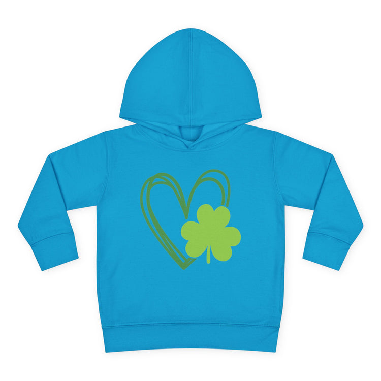 St Patrick's Day Toddler Fleece Hoodie, Cute Shamrock Design