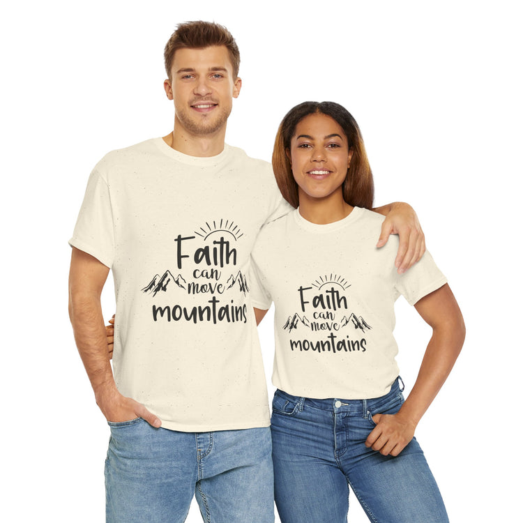 Faith Can Move Mountains Unisex Heavy Cotton Tee