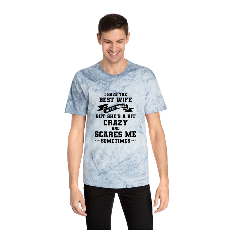 Funny Color Blast T-Shirt, "Best Wife in the World"