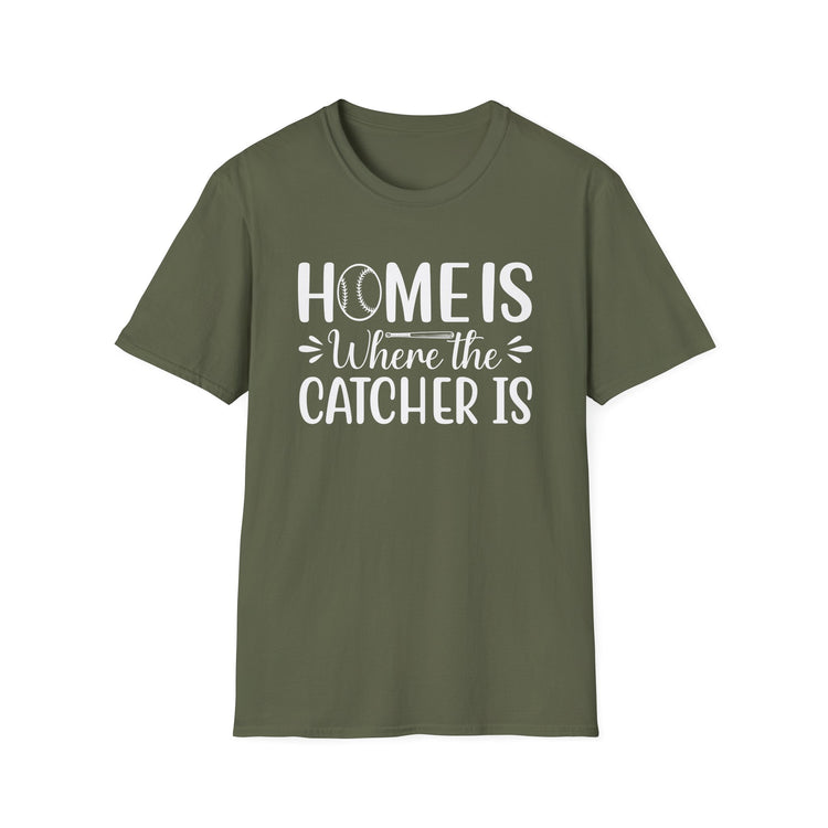 Baseball Catcher Home T-Shirt, Sporty Tee, Athletic Shirt, Sports Fan Top, Baseball Lover Gift