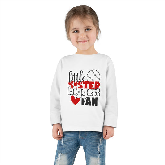 Toddler Baseball Sister Long Sleeve Tee