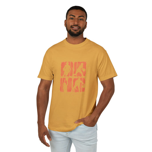 Basketball Tee - Vibrant Graphic Bold Yellow Art Design