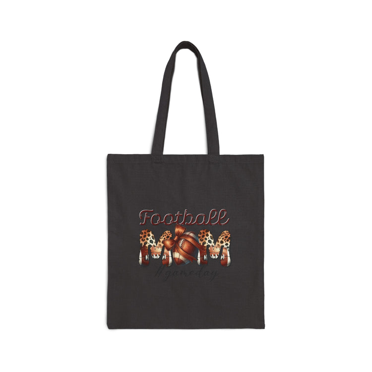 Football Mom Cotton Canvas Tote Bag - Perfect for Game Day!