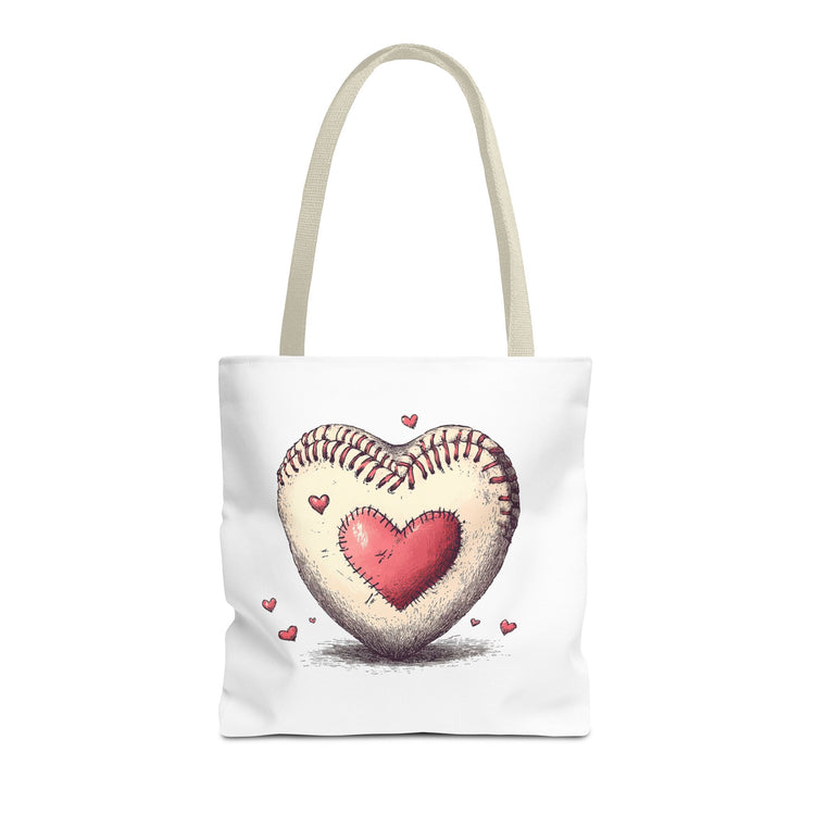 Heartfelt Baseball Tote Bag, Perfect for Sports Lovers, Baseball Mom Bag, Sports Fan