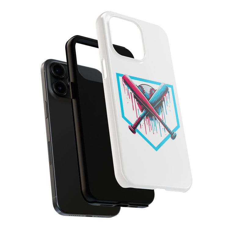 Baseball Drip Crossover Tough Phone Cases - Sports Phone Accessories