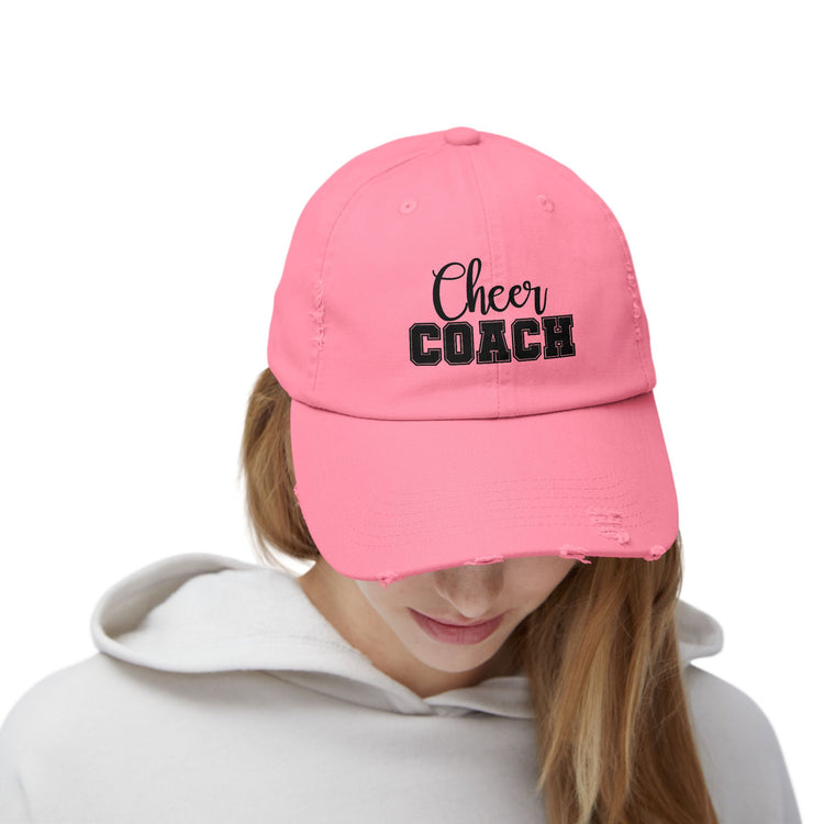 Cheer Coach Distressed Cap