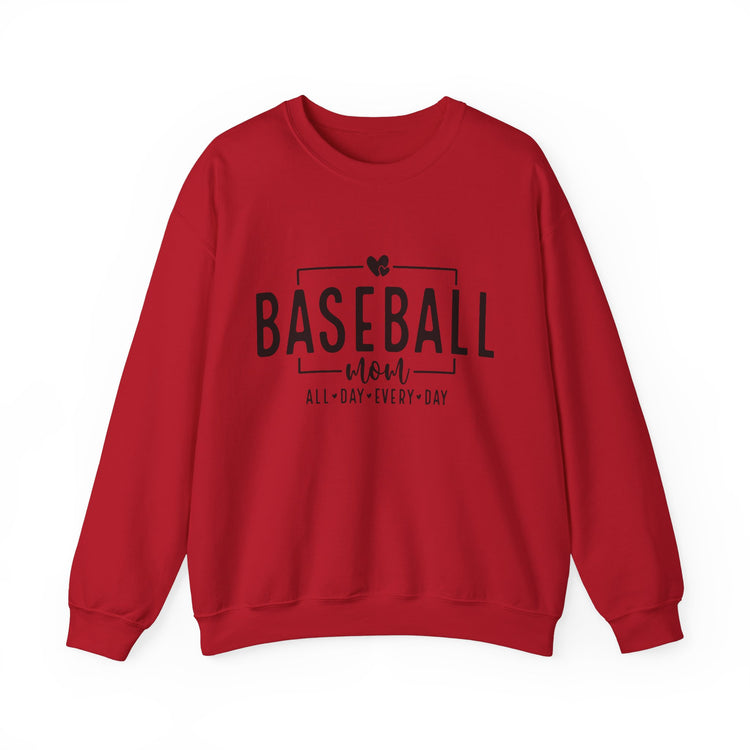 Mom Baseball Crewneck Sweatshirt - 'Baseball Now' Everyday Comfort