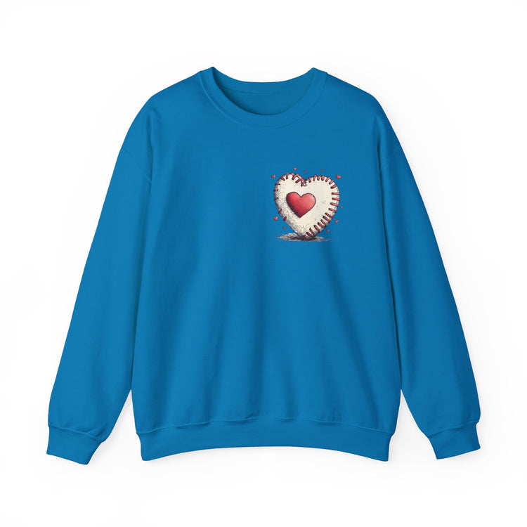 Cozy Heart Baseball Mom Sweatshirt, Soft Comfortable Pullover Jumper, Baseball