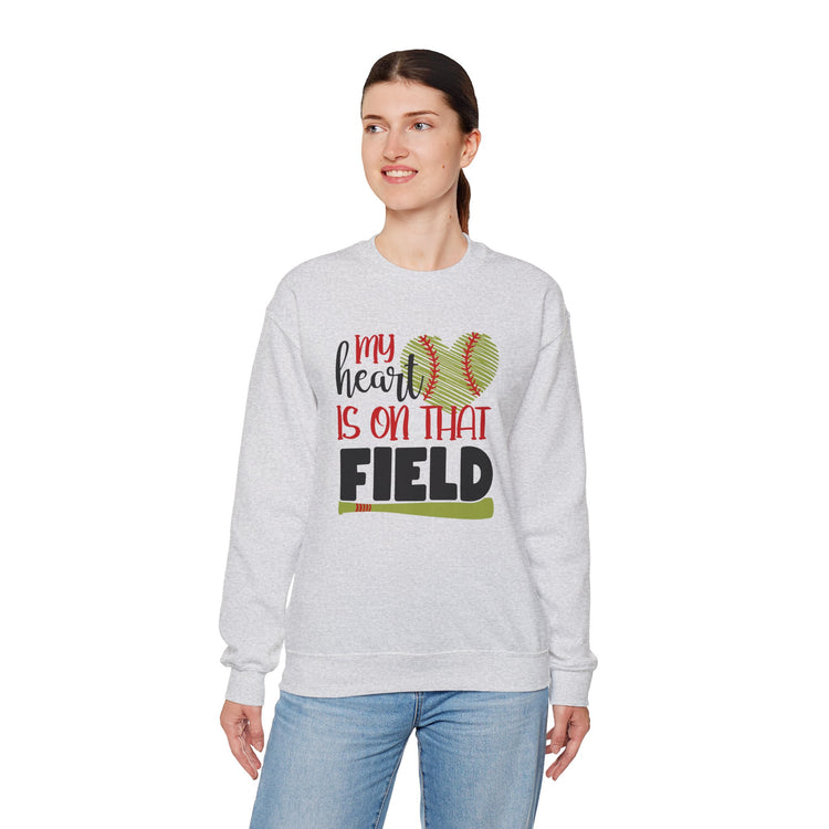 Softball Sweatshirt - My Heart Is On That Field Crewneck