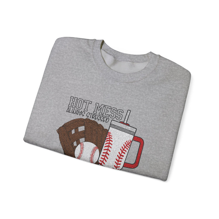 Baseball-Themed Hot Mess Sweatshirt