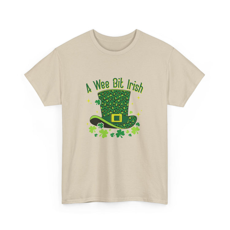 A Wee Bit Irish Unisex Tee, St Patrick's Day Shirt, Irish T-Shirt, St Paddy's Day Apparel, Luck of the Irish Cotton Shirt