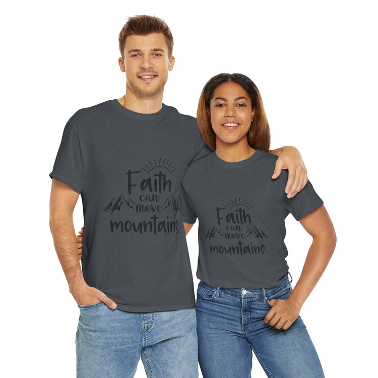 Faith Can Move Mountains Unisex Heavy Cotton Tee