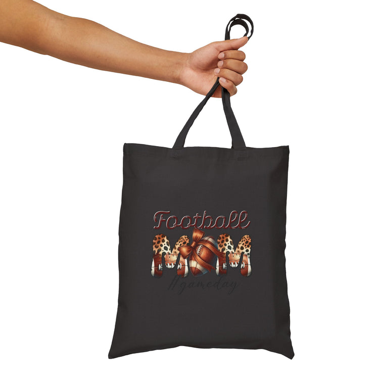 Football Mom Cotton Canvas Tote Bag - Perfect for Game Day!