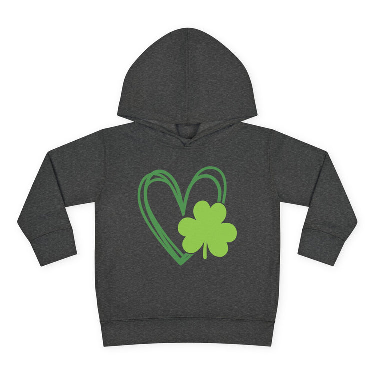 St Patrick's Day Toddler Fleece Hoodie, Cute Shamrock Design