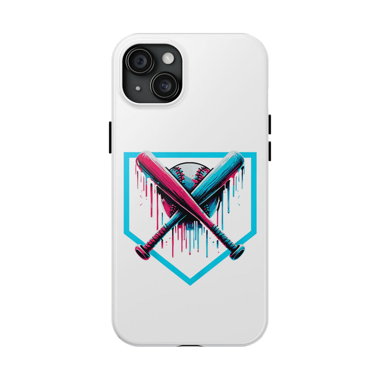 Baseball Drip Crossover Tough Phone Cases - Sports Phone Accessories