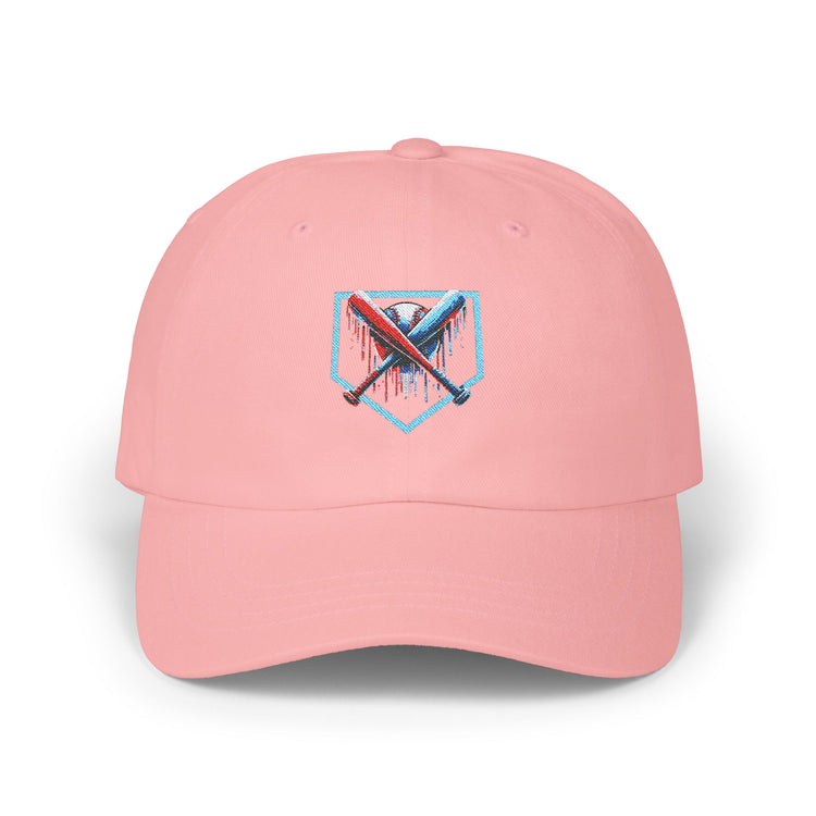 Vintage Baseball Dad Cap with Bat Design