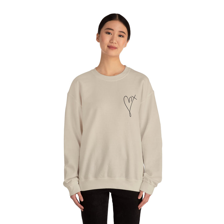 Crewneck Sweatshirt - 'Jesus Has My Back' Inspirational Apparel