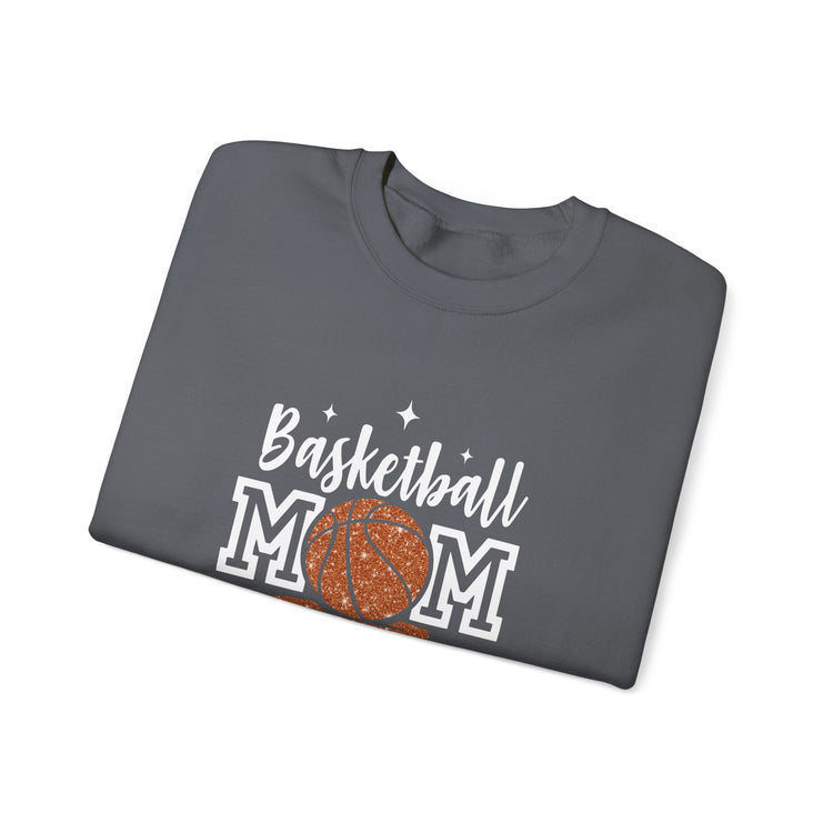 Basketball Mom Crewneck Sweatshirt - Sporty Sports Mom Sweatshirt, Basketball Lover Gift, Athletic Parent Pullover, Mom