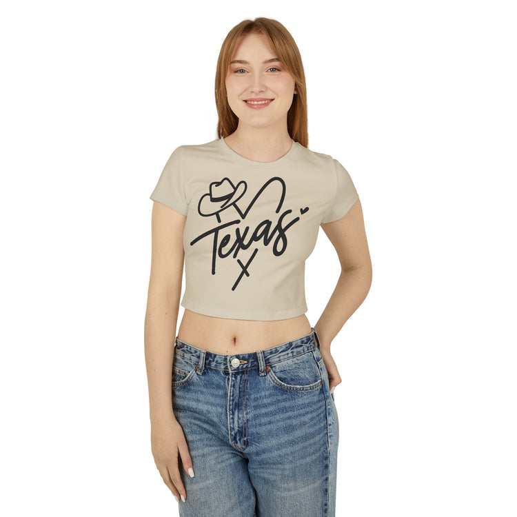 Texas Love Graphic Baby Tee, Cute Summer Rodeo Top