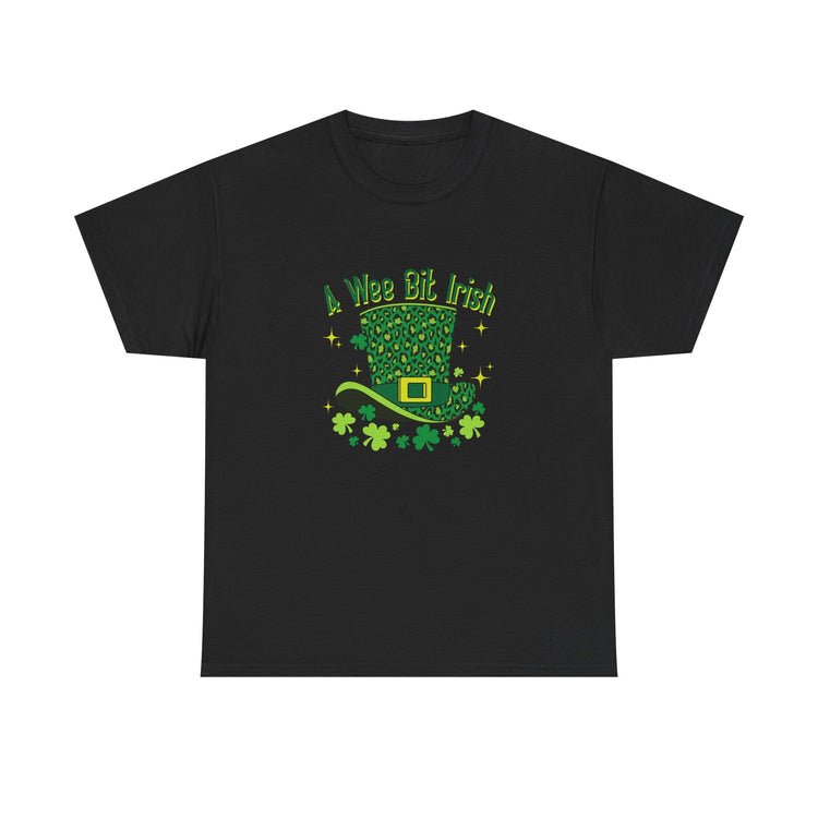 A Wee Bit Irish Unisex Tee, St Patrick's Day Shirt, Irish T-Shirt, St Paddy's Day Apparel, Luck of the Irish Cotton Shirt