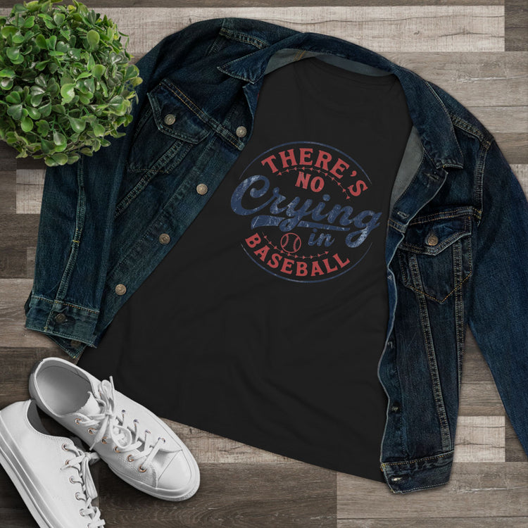 Baseball Tee - There's No Crying in Baseball - Women's Fun Sports T-Shirt